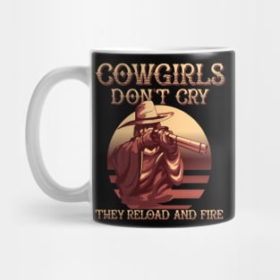 Cowgirls don't cry Funny Rancher Farmer Art Mug